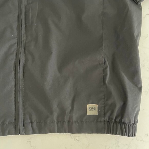 Izod XFG Athletic SS Zip Up High Collar Poly Golf Windbreaker Jacket Black Sz M - Picture 2 of 13